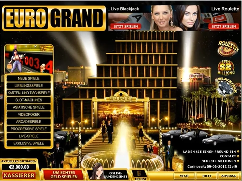 Eurogrand Casino Übersicht – seriöses Online Casino für österreichische Spieler